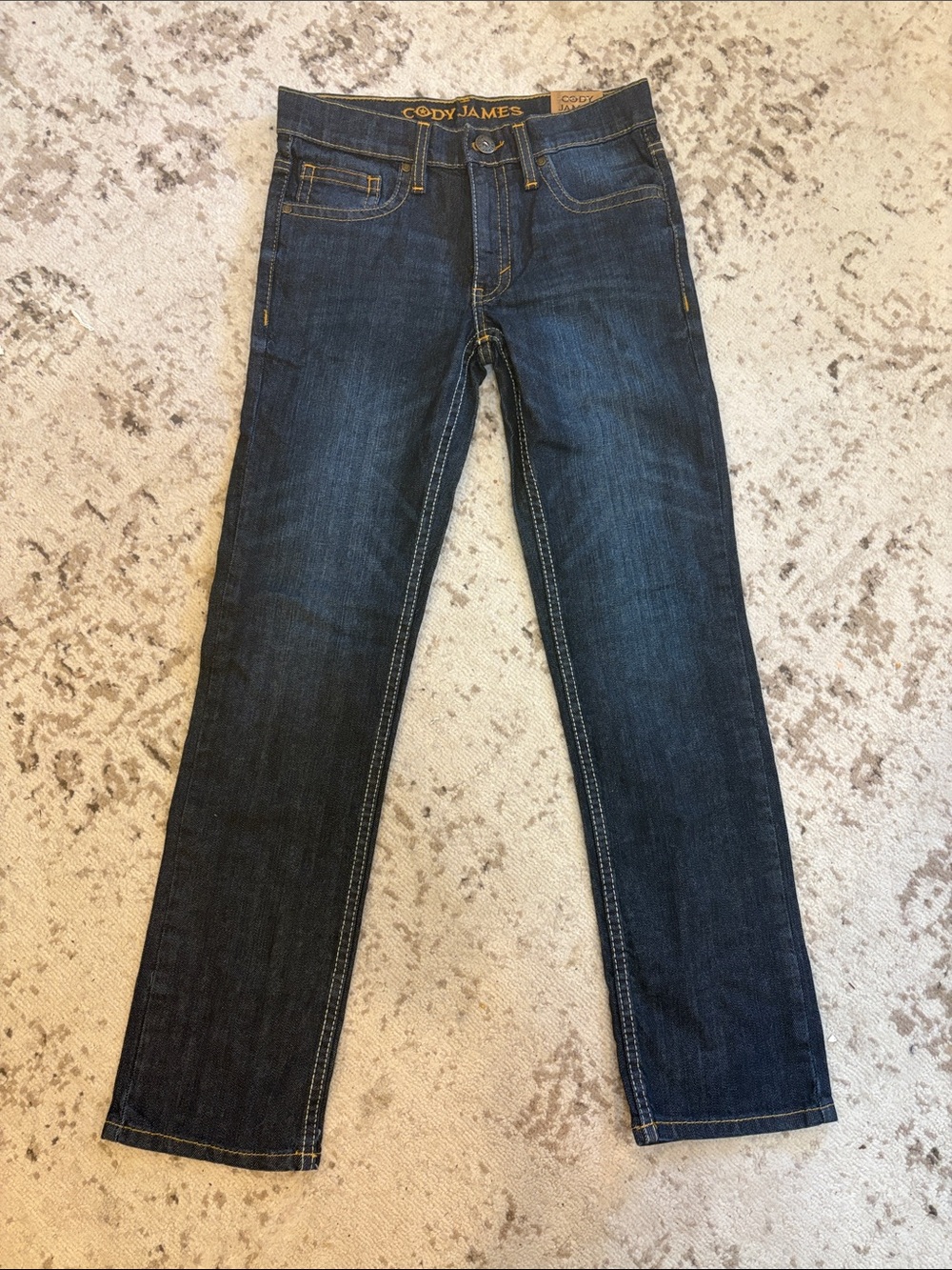 Boys Cody James 14 slim straight dark wash jeans